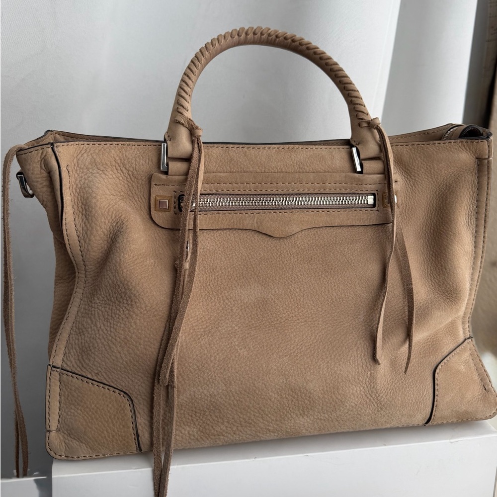 REBECCA MINKOFF Suede Leather Tote Bag
